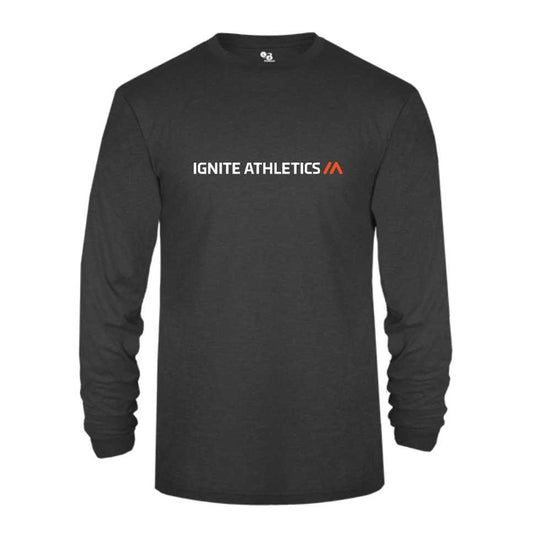 IGNITE - Tri-Blend Long Sleeve Tee - Black