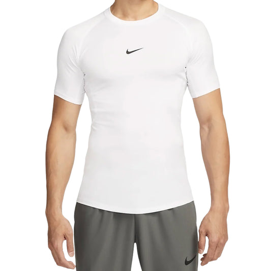 Nike Pro Men's Dri-FIT Tight Short-Sleeve Fitness Top White