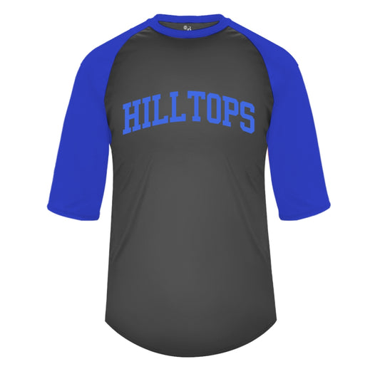 HT24 - Baseball Tee -Charcoal/Royal