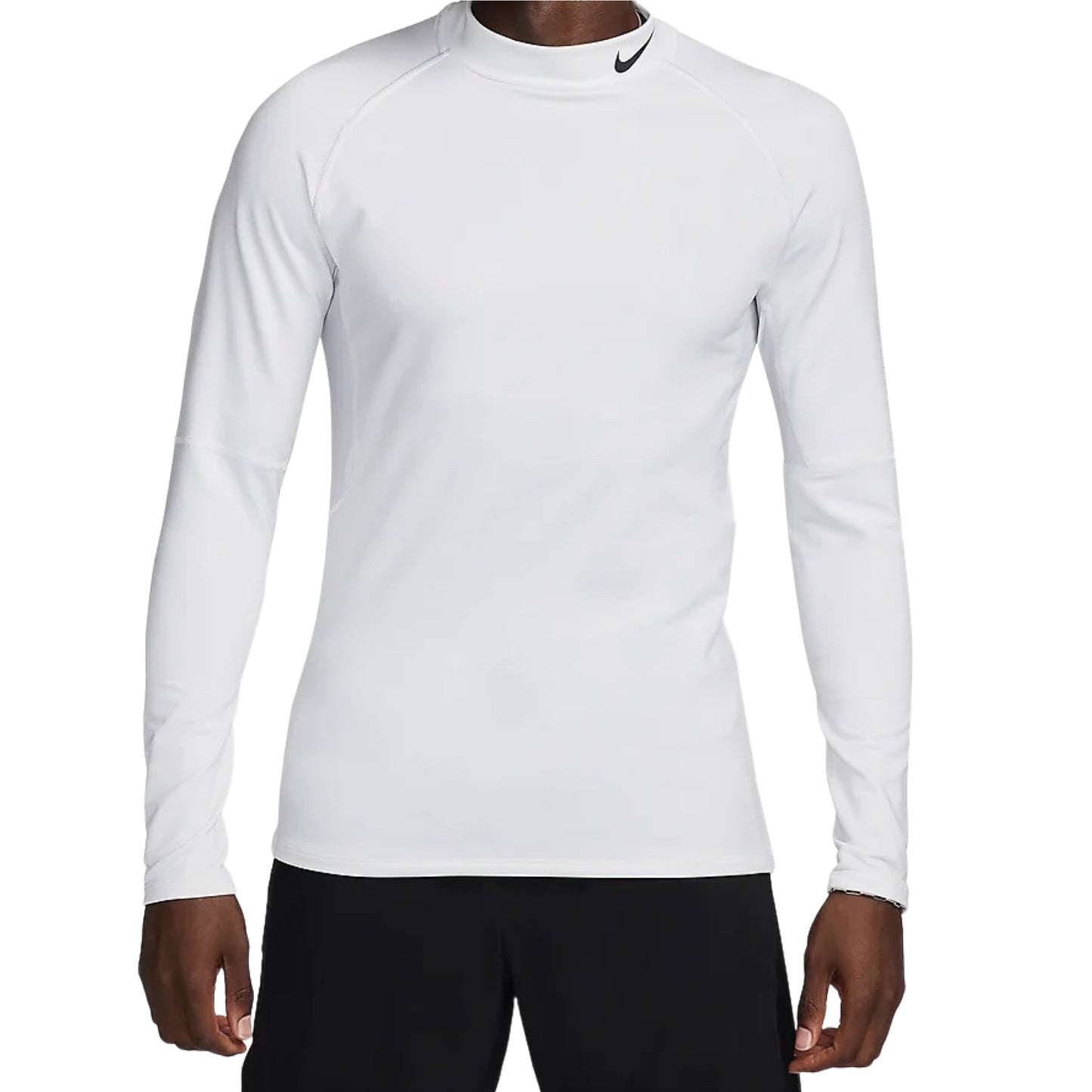 Nike Pro Men's Dri-FIT Warm Long-Sleeve Fitness Mock White