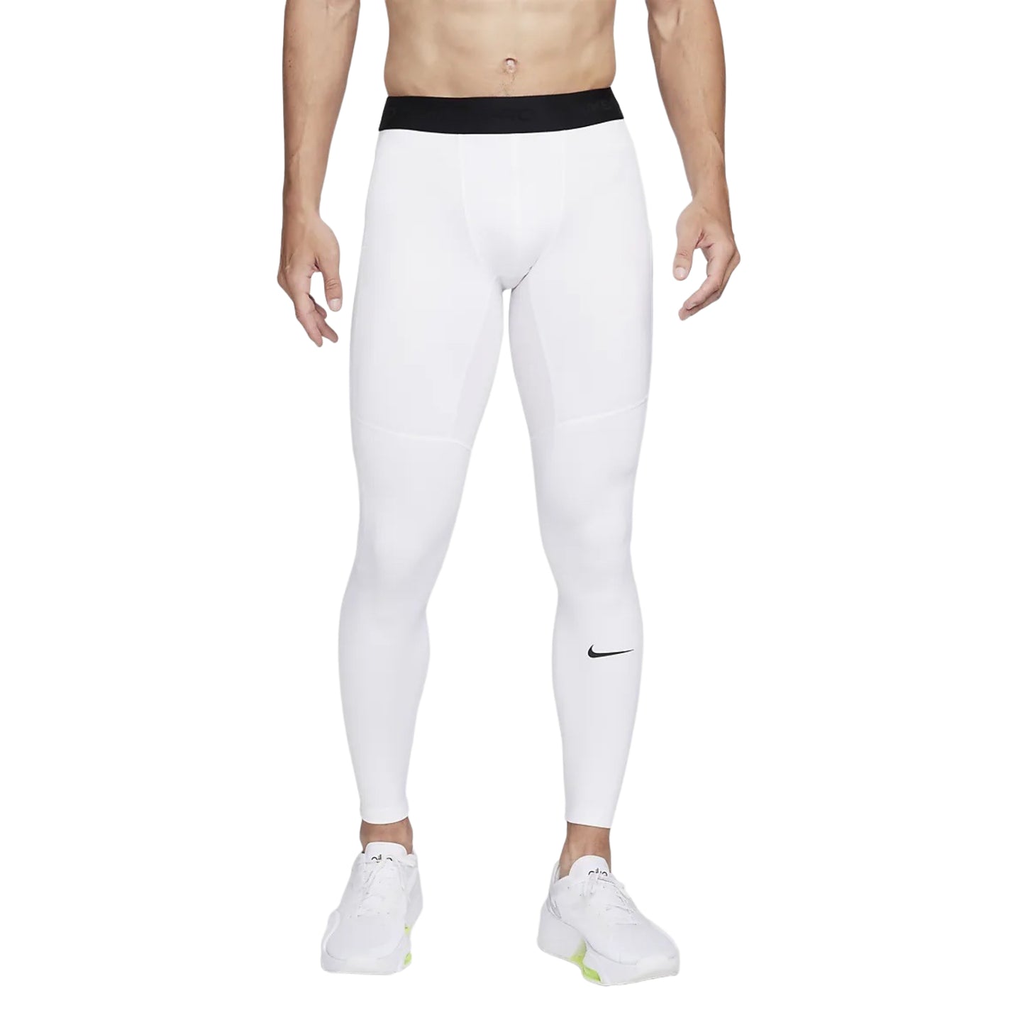 NIKE Pro Warm Men's Full Length Compression Tights White