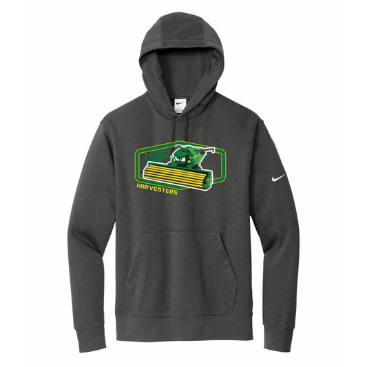 ISF24 - NIKE CLUB FLEECE SLEEVE SWOOSH PULLOVER HOODIE - Anthracite2