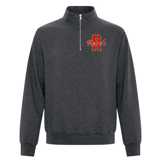 RHO24 - ATC Everyday 1/4 Zip Crew - Dark Grey Heather