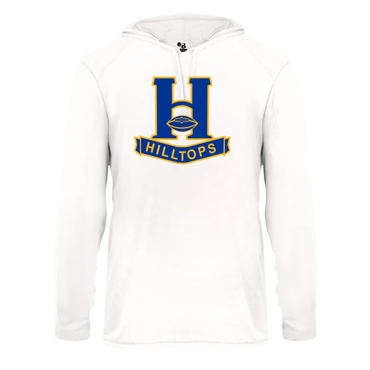 HT24 - Long Sleeve Tee Hoodie - White