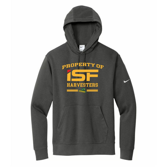 ISF24 - NIKE CLUB FLEECE SLEEVE SWOOSH PULLOVER HOODIE - Anthracite