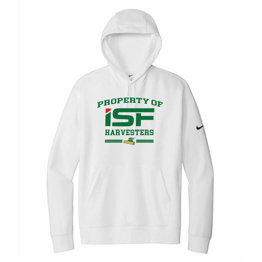 ISF24 - NIKE CLUB FLEECE SLEEVE SWOOSH PULLOVER HOODIE - White