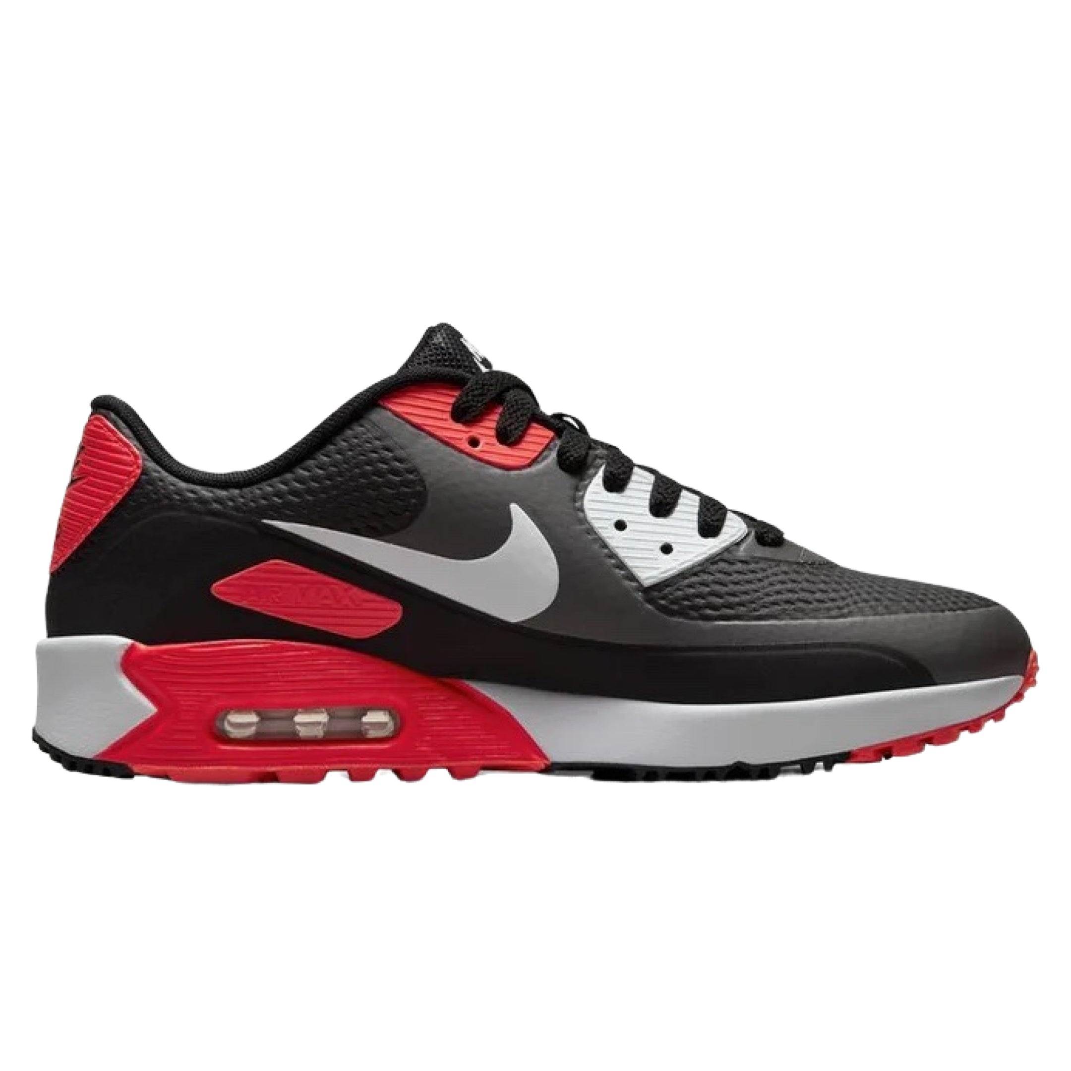 NIKE Air Max 90 G Spikeless Golf Shoe Black Red Multi M9 W10.5