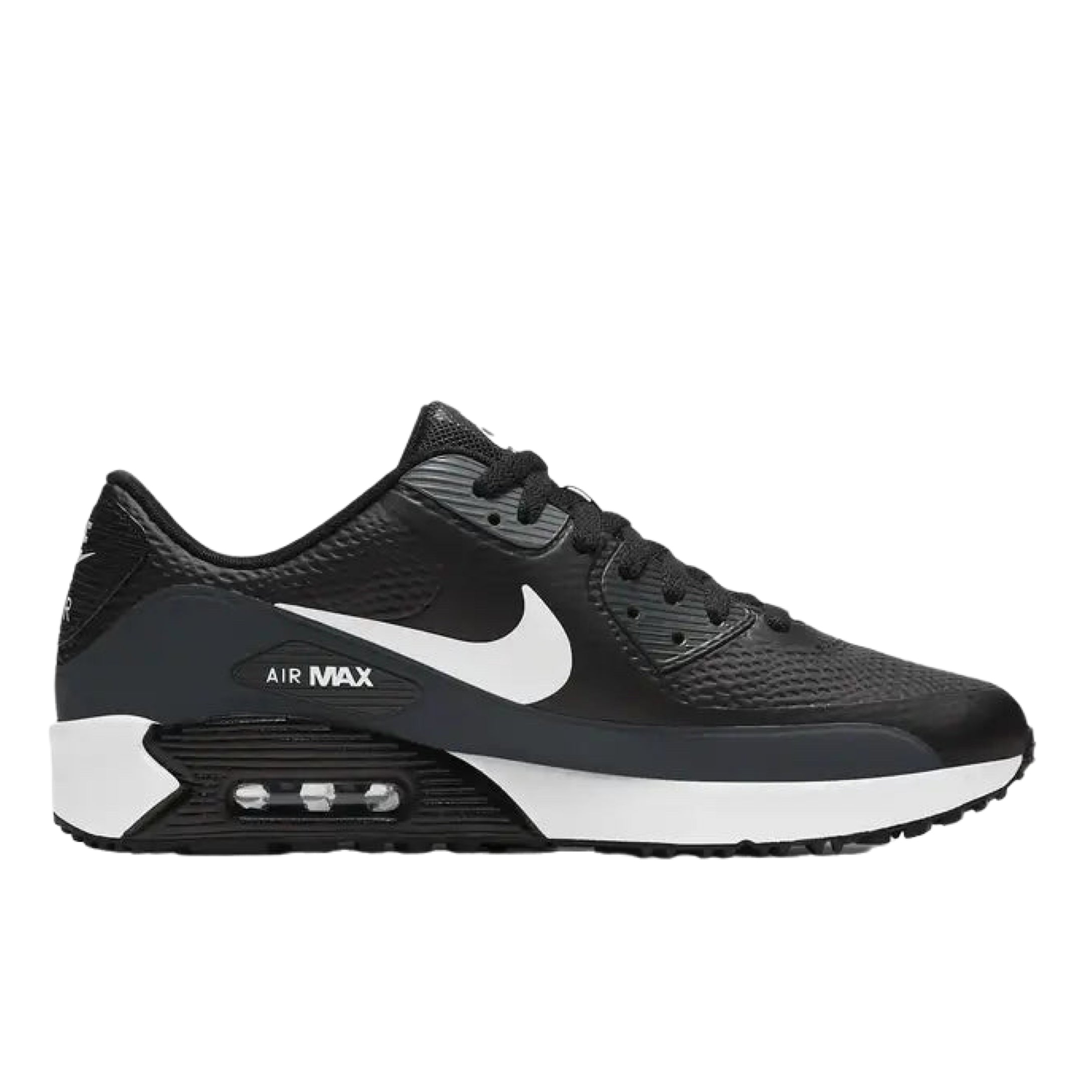 NIKE Air Max 90 G Spikeless Golf Shoe Black White TM2