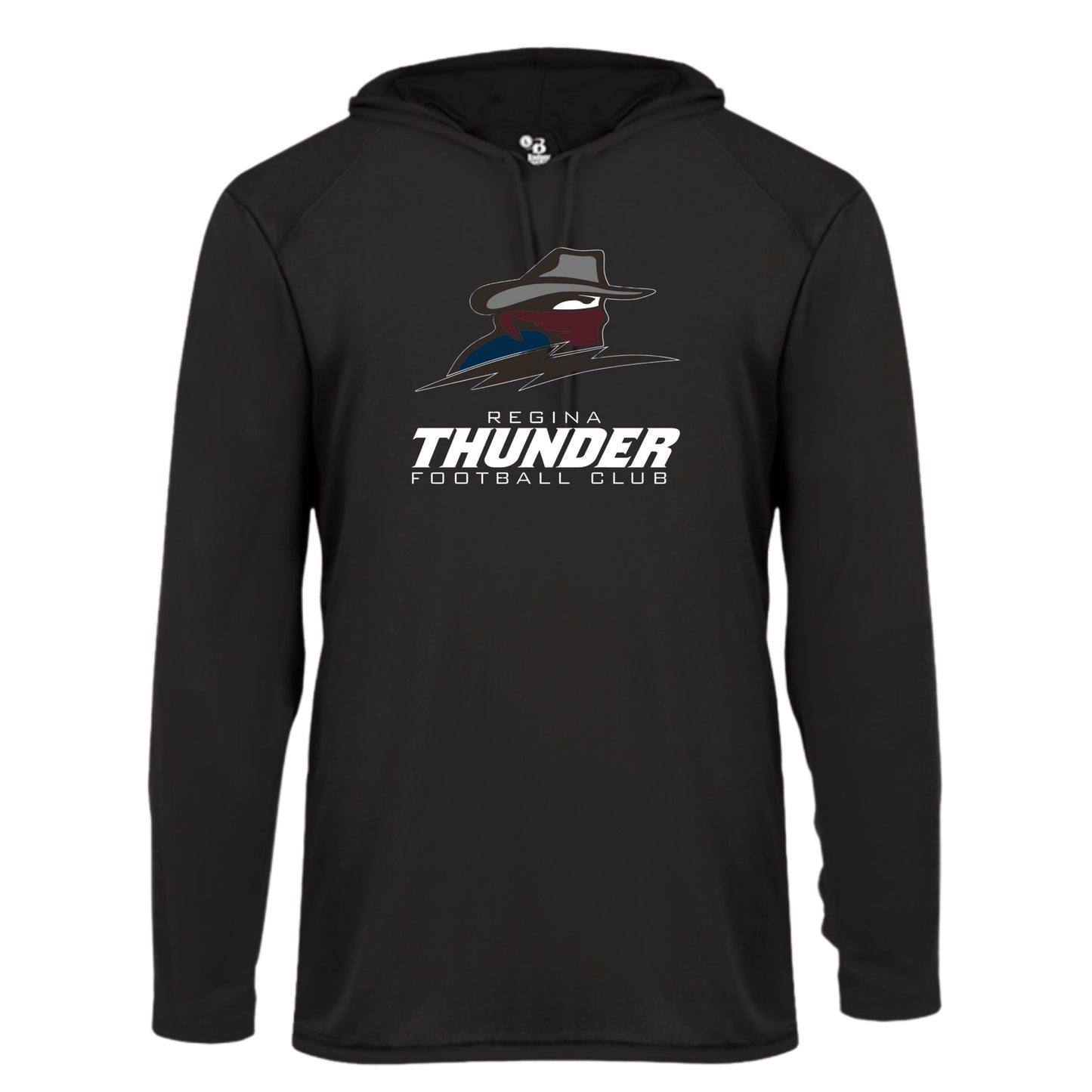 TH24 - Long Sleeve Tee Hoodie - Black