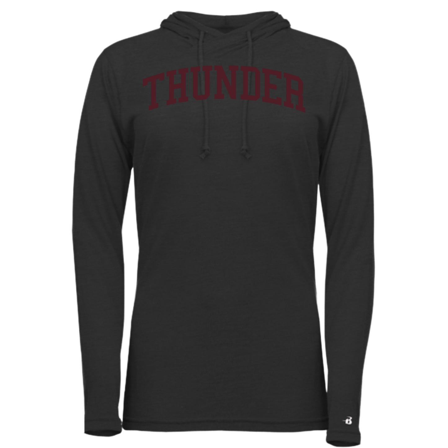 TH24 - Women’s Triblend Hood Tee - Black