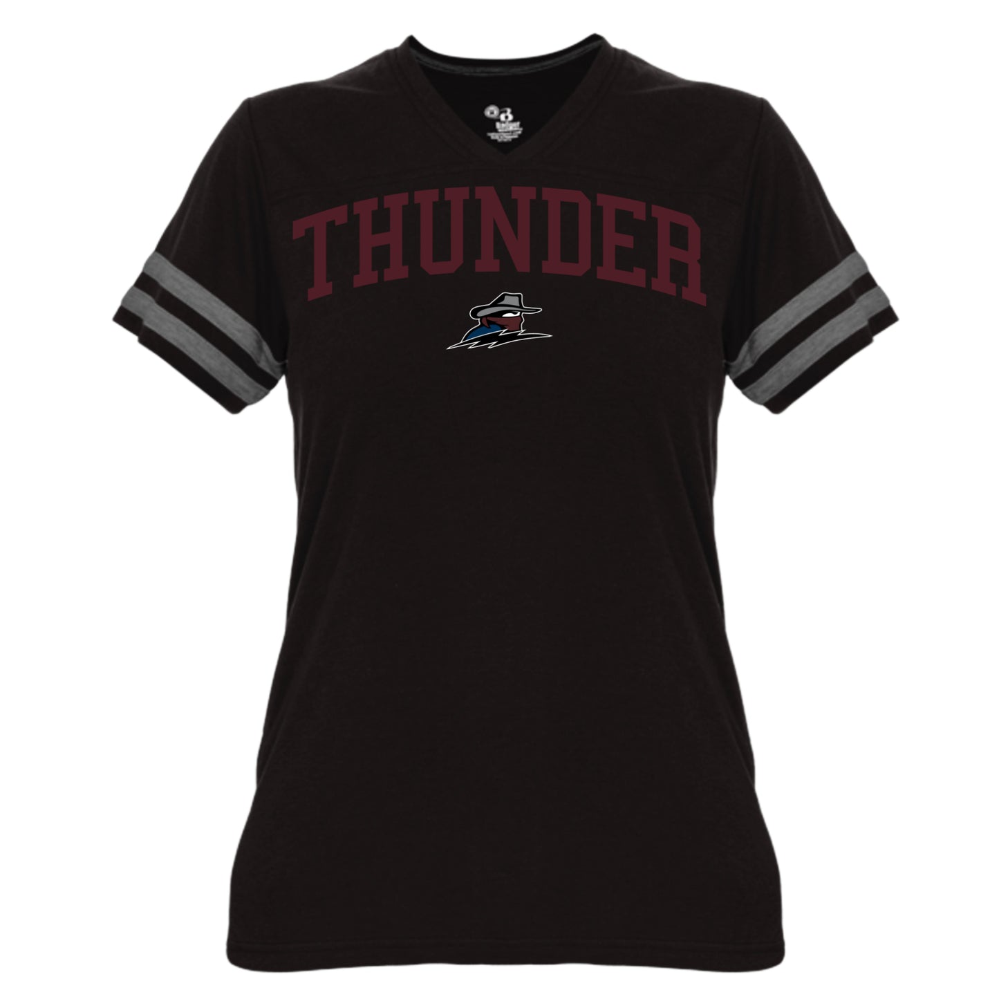 TH24 - Women’s Triblend Fan Tee - Black/Graphite