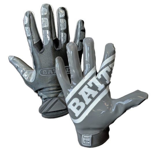 Battle Double Threat Football Receiver Gloves Charcoal