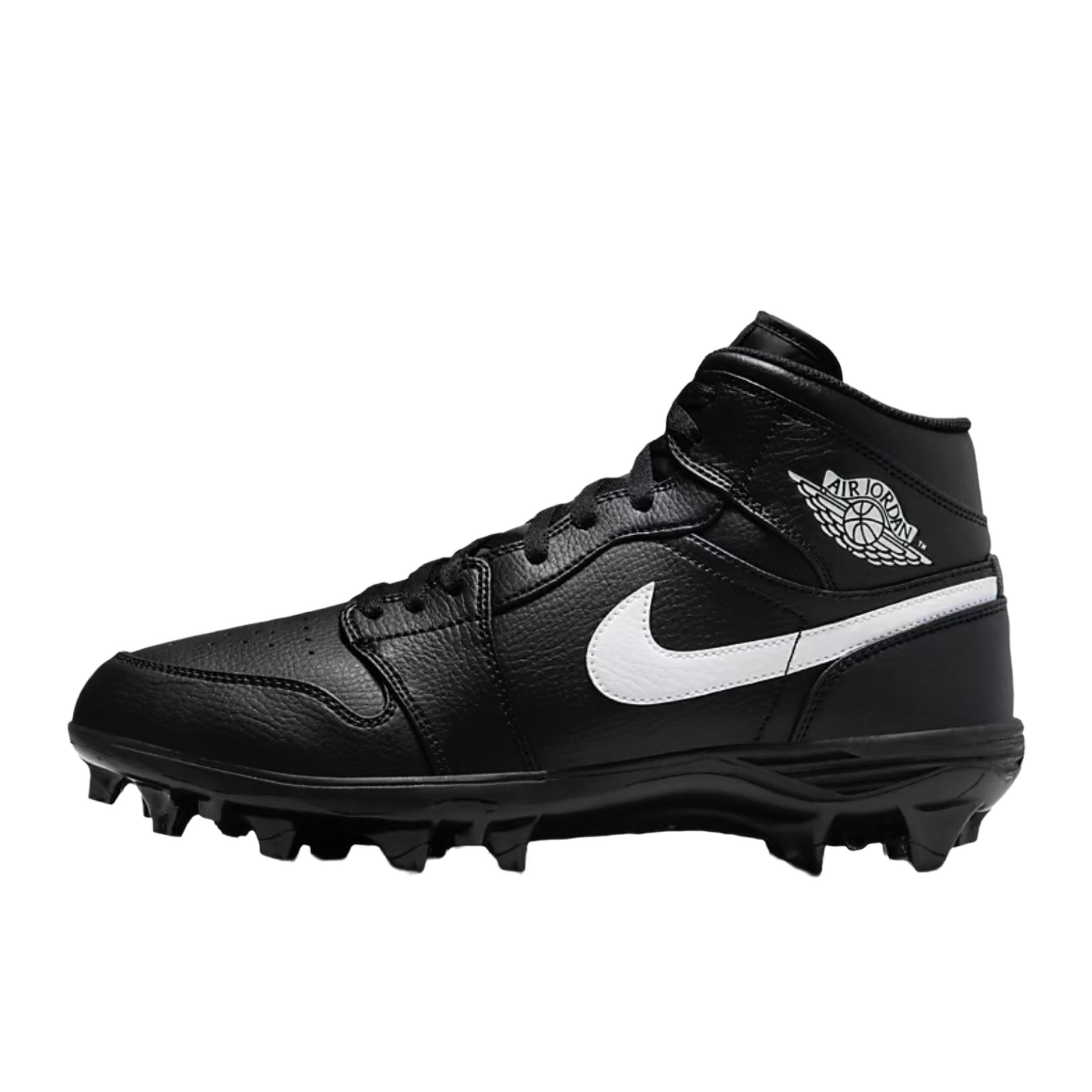 Nike JORDAN 1 Mid TD Football Cleats Black 10