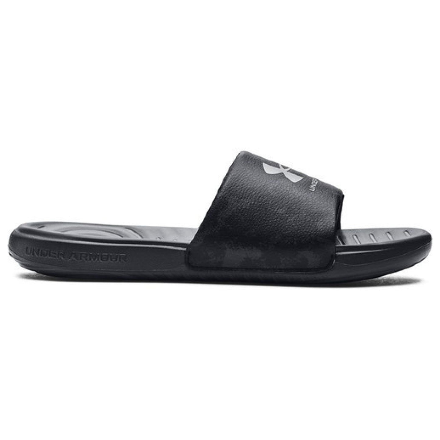 Under Armour Mens Ansa Graphic Slides - Black & Grey