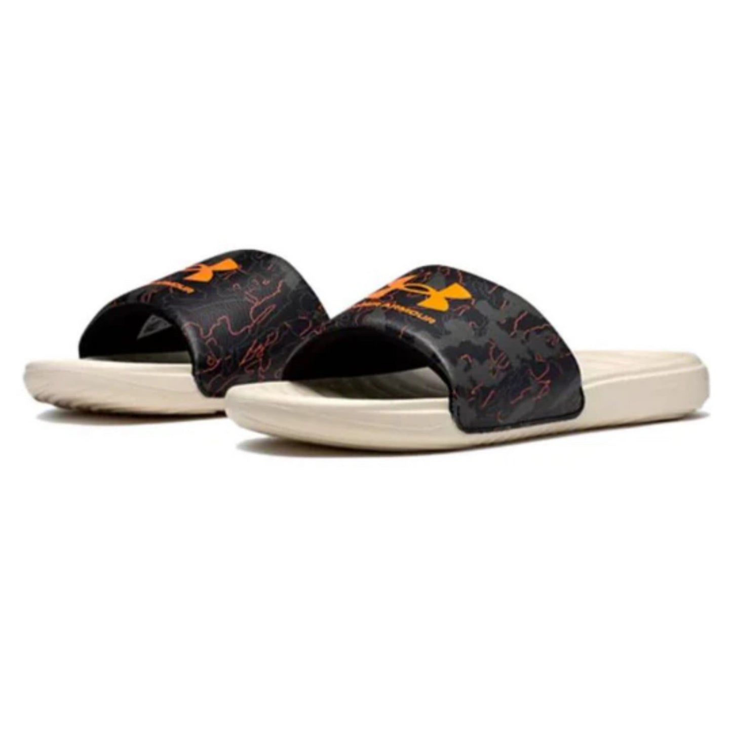 Under Armour Mens Ansa Graphic Slides - Black Stone