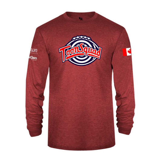 TOON25 - Tri-blend Long Sleeve Tee - Red Heather